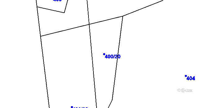 Parcela st. 400/20 v KÚ Lipovice, Katastrální mapa
