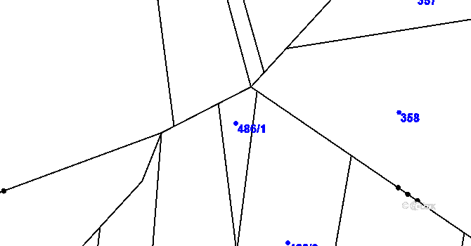 Parcela st. 486/1 v KÚ Lipovice, Katastrální mapa