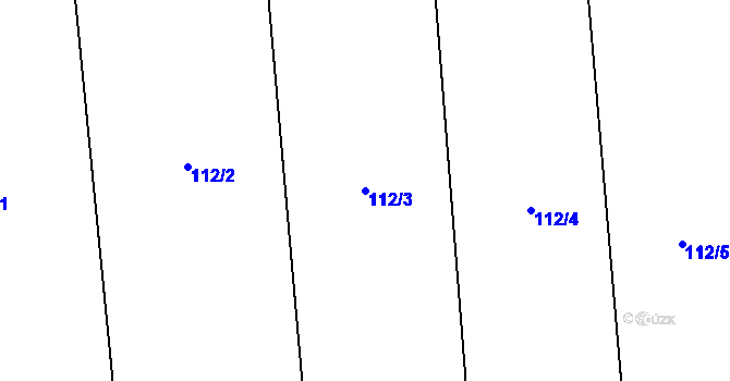 Parcela st. 112/3 v KÚ Lipovice, Katastrální mapa