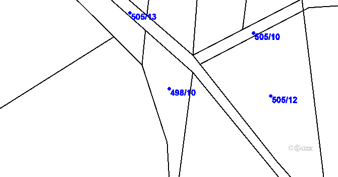 Parcela st. 498/10 v KÚ Lipovice, Katastrální mapa