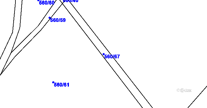 Parcela st. 560/67 v KÚ Lipovice, Katastrální mapa
