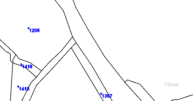Parcela st. 435/2 v KÚ Dub u Ratibořských Hor, Katastrální mapa
