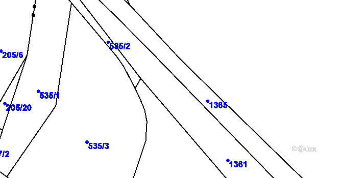 Parcela st. 538/2 v KÚ Dub u Ratibořských Hor, Katastrální mapa