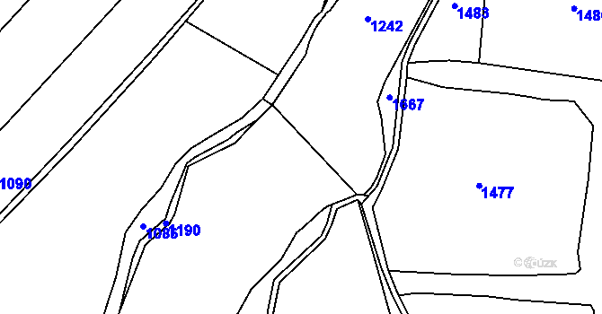 Parcela st. 724/1 v KÚ Dub u Ratibořských Hor, Katastrální mapa
