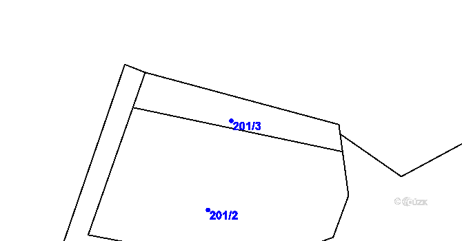 Parcela st. 201/3 v KÚ Dub u Ratibořských Hor, Katastrální mapa