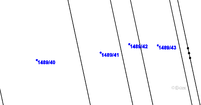 Parcela st. 1489/41 v KÚ Dub nad Moravou, Katastrální mapa