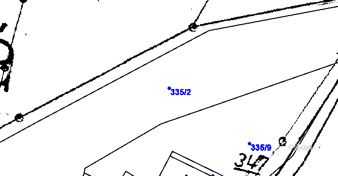 Parcela st. 335/2 v KÚ Dubá, Katastrální mapa