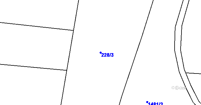 Parcela st. 228/3 v KÚ Dubeč, Katastrální mapa