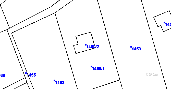 Parcela st. 1460/2 v KÚ Dubeč, Katastrální mapa