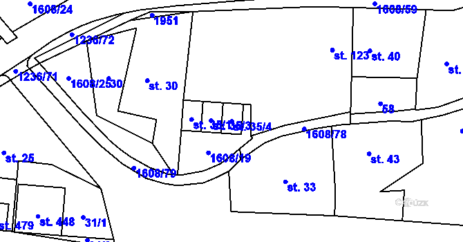 Parcela st. 35/4 v KÚ Dubicko, Katastrální mapa