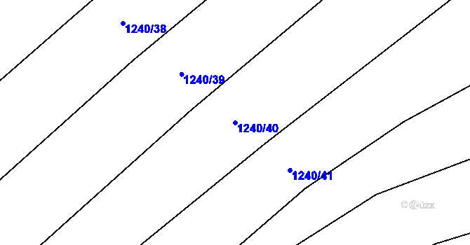 Parcela st. 1240/40 v KÚ Dubicko, Katastrální mapa