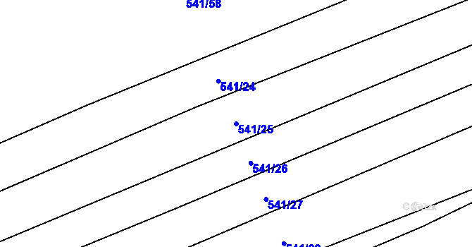 Parcela st. 541/25 v KÚ Dubicko, Katastrální mapa