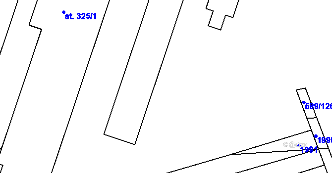 Parcela st. 589/74 v KÚ Dubicko, Katastrální mapa