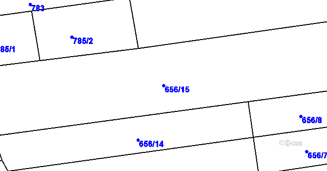 Parcela st. 656/15 v KÚ Dubicko, Katastrální mapa