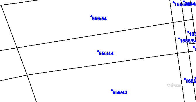Parcela st. 656/44 v KÚ Dubicko, Katastrální mapa