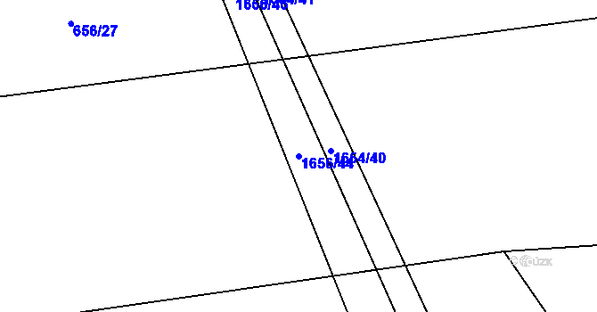 Parcela st. 1656/44 v KÚ Dubicko, Katastrální mapa