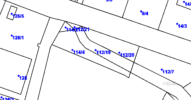 Parcela st. 112/19 v KÚ Dubičné, Katastrální mapa