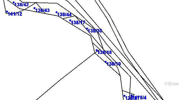 Parcela st. 138/18 v KÚ Dubičné, Katastrální mapa