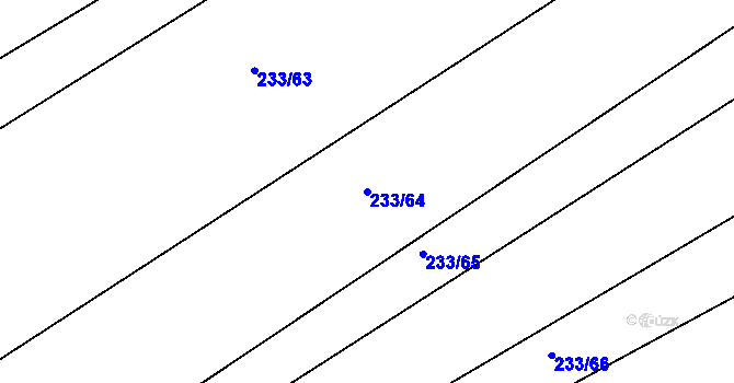 Parcela st. 233/64 v KÚ Dubičné, Katastrální mapa