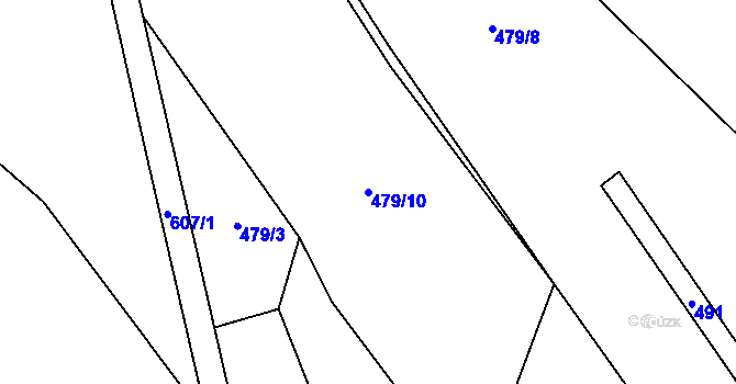 Parcela st. 479/10 v KÚ Břekova Lhota, Katastrální mapa