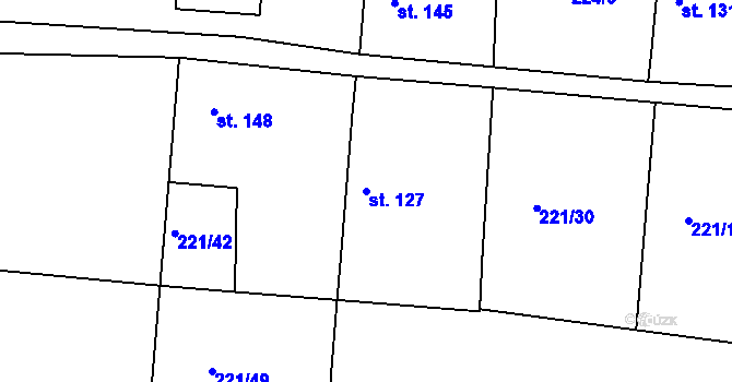 Parcela st. 127 v KÚ Dublovice, Katastrální mapa