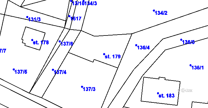 Parcela st. 179 v KÚ Dublovice, Katastrální mapa