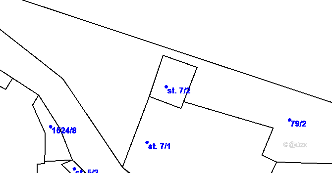 Parcela st. 7/2 v KÚ Dublovice, Katastrální mapa