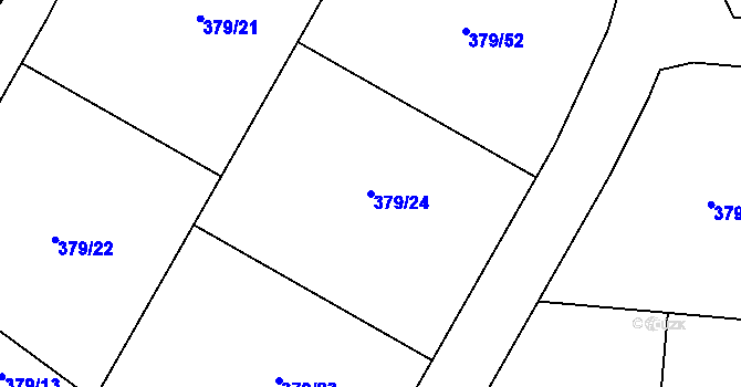 Parcela st. 379/24 v KÚ Dublovice, Katastrální mapa