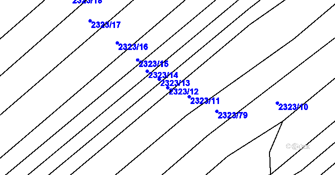 Parcela st. 2323/12 v KÚ Dubňany, Katastrální mapa