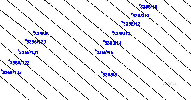 Parcela st. 3358/15 v KÚ Dubňany, Katastrální mapa