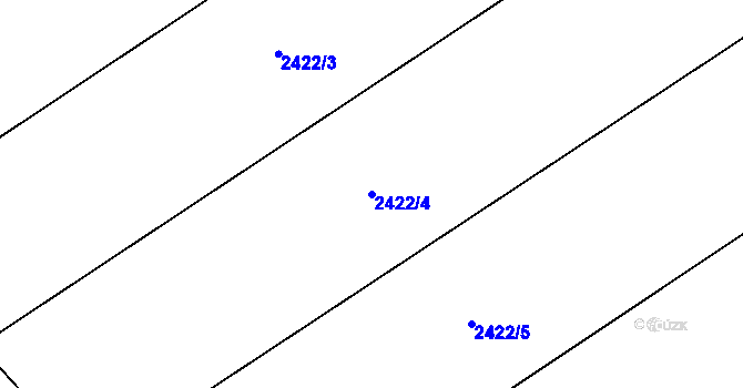 Parcela st. 2422/4 v KÚ Dubňany, Katastrální mapa