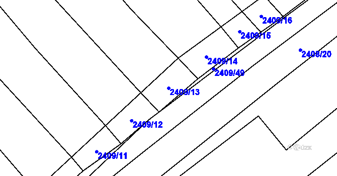 Parcela st. 2409/13 v KÚ Dubňany, Katastrální mapa