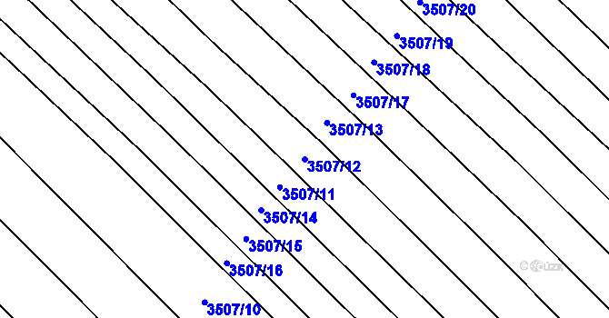 Parcela st. 3507/12 v KÚ Dubňany, Katastrální mapa