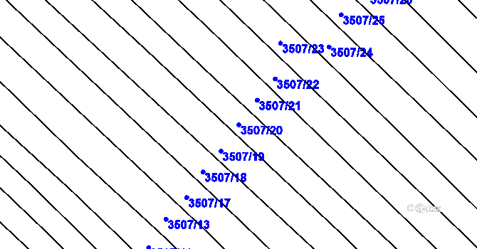 Parcela st. 3507/20 v KÚ Dubňany, Katastrální mapa