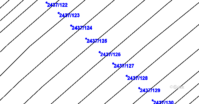 Parcela st. 2437/126 v KÚ Dubňany, Katastrální mapa
