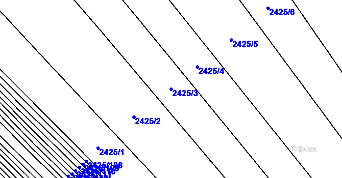 Parcela st. 2425/3 v KÚ Dubňany, Katastrální mapa