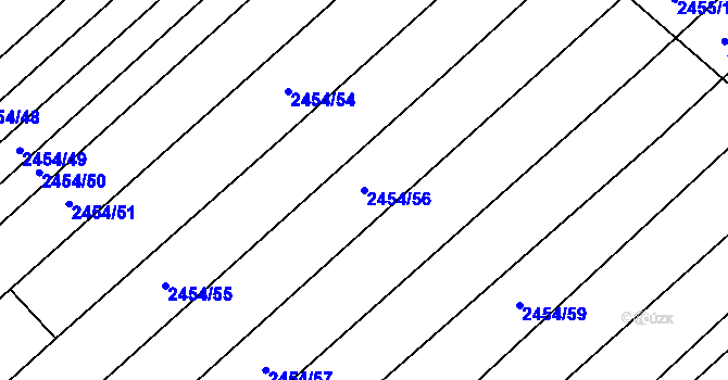Parcela st. 2454/56 v KÚ Dubňany, Katastrální mapa