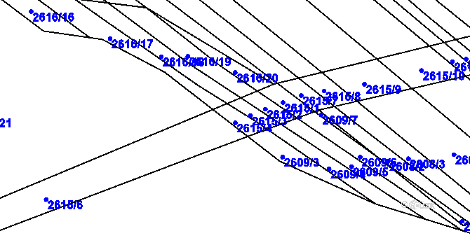 Parcela st. 2615/4 v KÚ Dubňany, Katastrální mapa