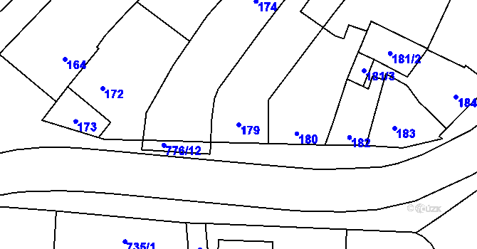 Parcela st. 179 v KÚ Dubňany, Katastrální mapa