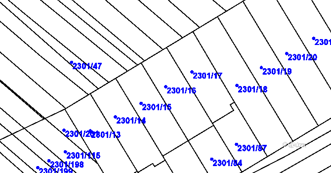 Parcela st. 2301/16 v KÚ Dubňany, Katastrální mapa