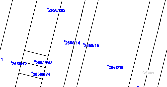 Parcela st. 2658/15 v KÚ Dubňany, Katastrální mapa