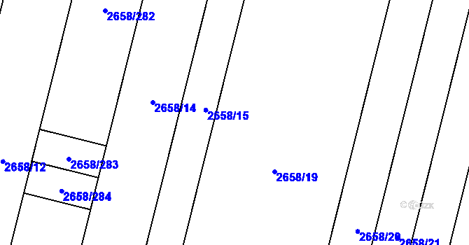 Parcela st. 2658/16 v KÚ Dubňany, Katastrální mapa