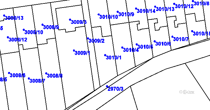 Parcela st. 3010/1 v KÚ Dubňany, Katastrální mapa