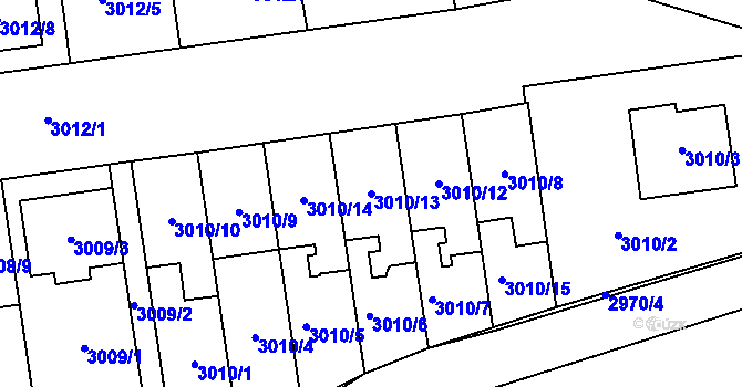 Parcela st. 3010/13 v KÚ Dubňany, Katastrální mapa