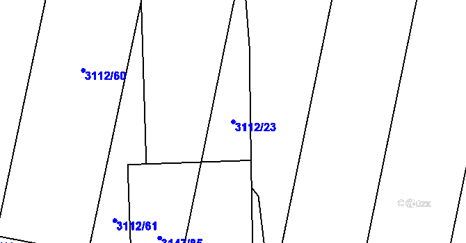 Parcela st. 3112/23 v KÚ Dubňany, Katastrální mapa