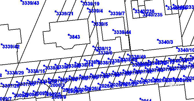 Parcela st. 3339/6 v KÚ Dubňany, Katastrální mapa