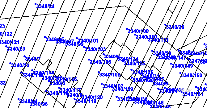 Parcela st. 3340/8 v KÚ Dubňany, Katastrální mapa