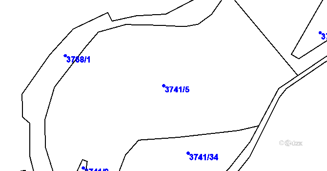 Parcela st. 3741/5 v KÚ Dubňany, Katastrální mapa