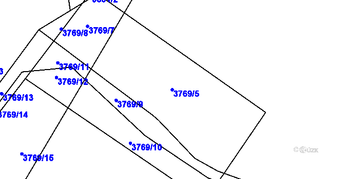 Parcela st. 3769/5 v KÚ Dubňany, Katastrální mapa