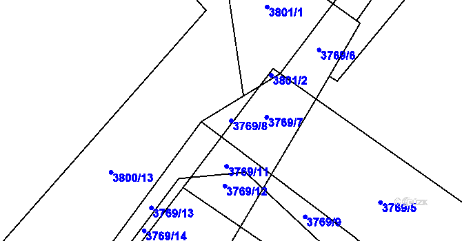 Parcela st. 3769/8 v KÚ Dubňany, Katastrální mapa